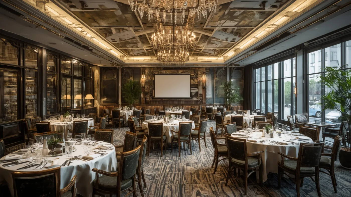 A function room at a Roy Business facility
