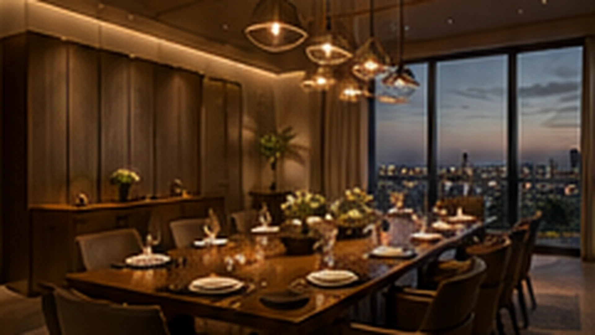 The private dining room at Roy Grand Sydney, set for a hosted dinner