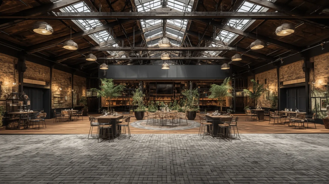 The converted warehouse entrance of Switchyard Suites in Pyrmont